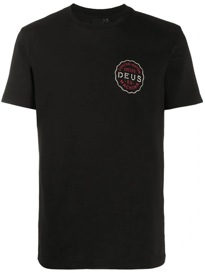 Deus Ex Machina Logo-print T-shirt In Black