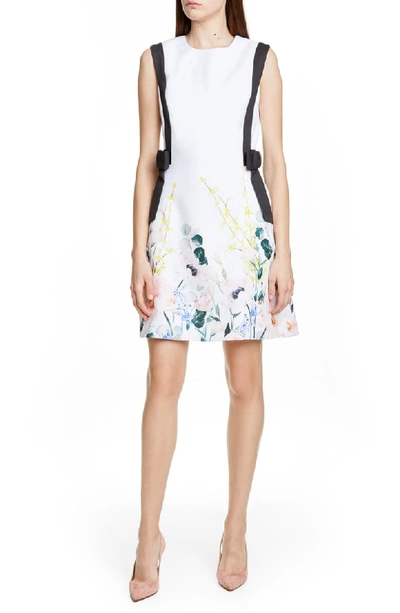Ted Baker Marzy Elegance Bow A-line Dress In White