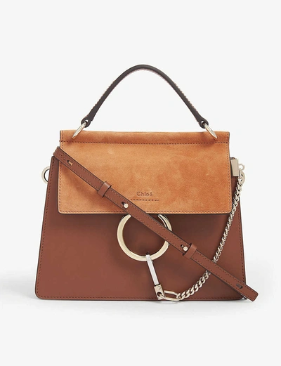 Chloé Small Faye Handbag In Classic Tobacco