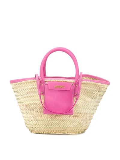 Jacquemus Beige & Pink 'le Panier Soleil' Tote