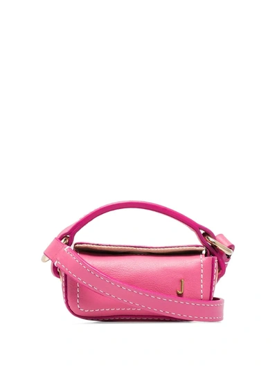 Jacquemus Le Nani Mini Textured-leather Tote In Pink