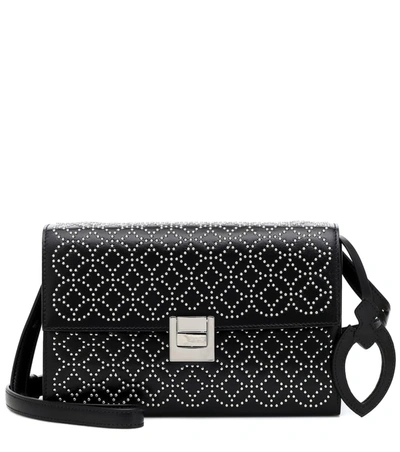 Alaïa Clara Small Leather Shoulder Bag In Black