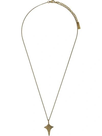 Saint Laurent Arrow-shaped Pendant Necklace In Gold