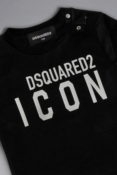 Dsquared2 Babies'  Infant Short Sleeve T-shirt In Black