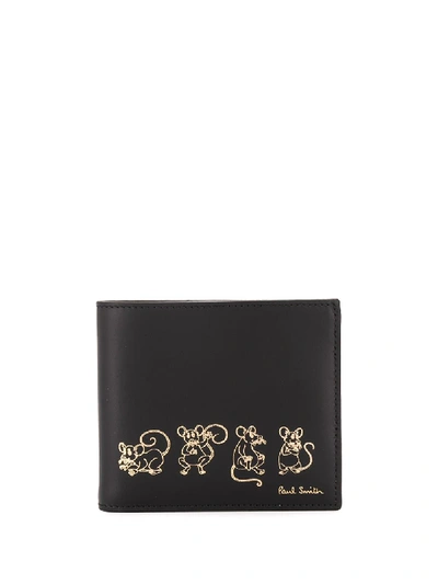 Paul Smith Chinese New Year Billfold Leather Wallet In Black