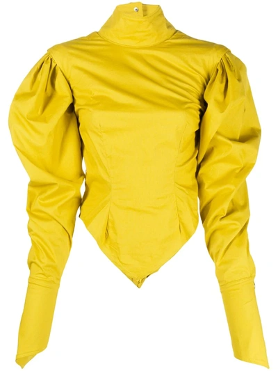 Thebe Magugu Sulphur Blouse In Yellow