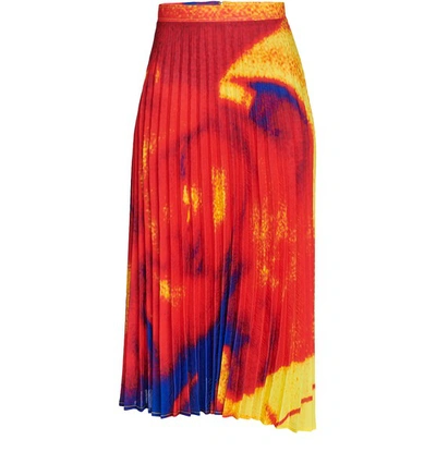 Thebe Magugu Matiego Pleated Skirt In Yellow/multi