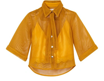 Thebe Magugu Safari Shirt And Camisole In Mustard Yellow