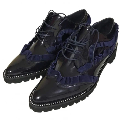 Pre-owned Sonia By Sonia Rykiel Leather Lace Ups In Navy