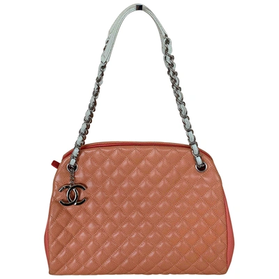 Pre-owned Chanel Leather Crossbody Bag In Pink