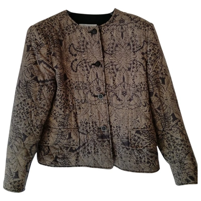 Pre-owned Max Mara Atelier Silk Jacket In Brown