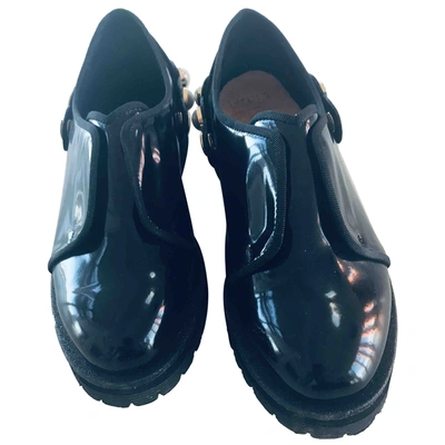 Pre-owned Suecomma Bonnie Leather Flats In Black