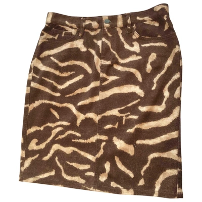 Pre-owned Lauren Ralph Lauren Mini Skirt In Brown