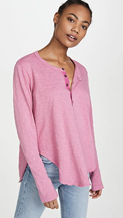 Wilt Shrunken Henley In Azalea