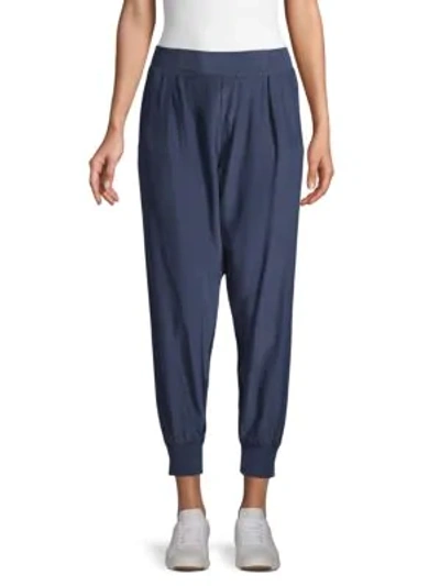 Atm Anthony Thomas Melillo Front-pleated Silk Pants In Midnight
