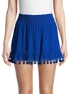 Ramy Brook Stevie Pom-pom Skirt In Azure