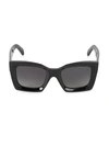 Celine 51mm Oversized Square Sunglasses In Black Tortoise