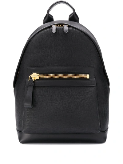 Tom Ford Zip Pocket Backpack In Black