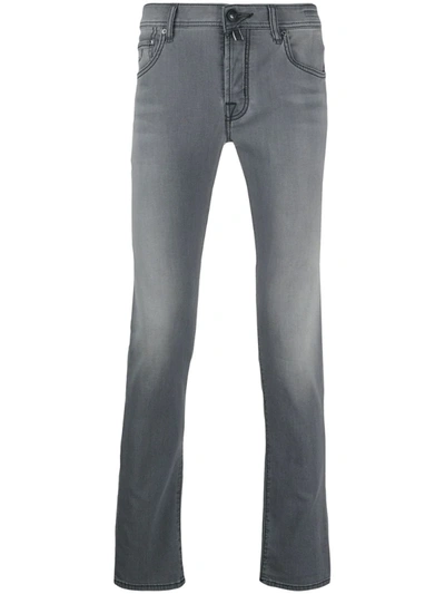 Jacob Cohen 622 Pocket Square Slim-fit Jeans In Grey