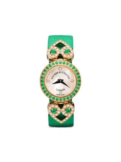 Backes & Strauss Miss Victoria Emerald Green 18mm In White