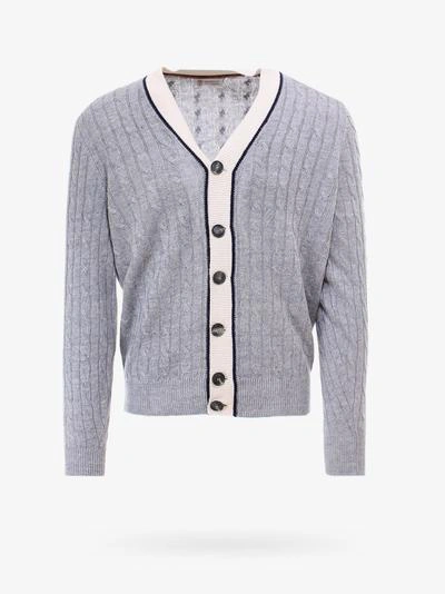 Brunello Cucinelli Cardigan In Grey