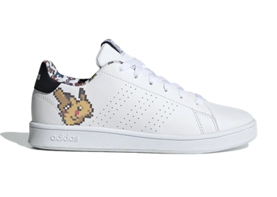 Pre-owned Adidas Originals Adidas Advantage Pikachu (youth) In Cloud White/cloud White/core Black
