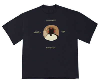 Pre-owned Kanye West  Jesus Is King 45 T Shirt Navy