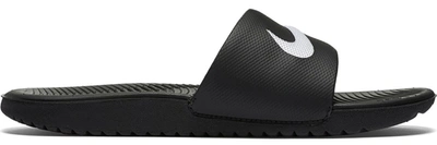Pre-owned Nike Kawa Slide Black White (gs) In Black/white