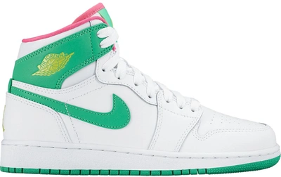 Pre-owned Jordan 1 Retro High Easter (2017) (gs) In White/gamma Green-vivid Pink-cyber