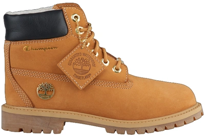 Pre-owned Timberland 6" Shearling Boot Champion Wheat (gs)