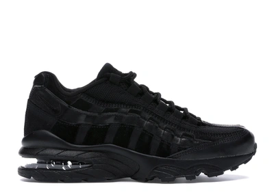 Pre-owned Nike Air Max 95 Black Suede (gs) In Black/black-black