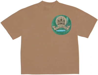 Pre-owned Kanye West  Jesus Is King Jamaica Seal T-shirt Brown