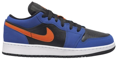 Pre-owned Jordan 1 Low Black Blue Orange (gs) In Black/blue/orange