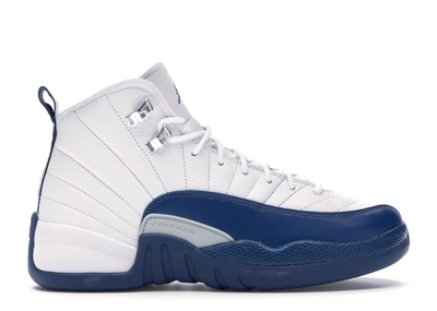 Pre-owned Jordan 12 Retro French Blue (2016) (gs) In White/french Blue-metallic Silver-varsity Red