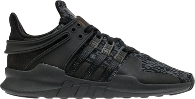 Pre-owned Adidas Originals Adidas Eqt Support Adv Triple Black (youth) In Core Black/core Black/core Black