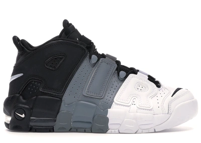 Pre-owned Nike Air More Uptempo Tri-color (gs) In Black/black-cool Grey-white