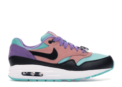 Pre-owned Nike Air Max 1 Have A  Day (gs) In Black/white-space Purple-bleached Coral