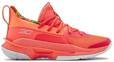 Pre-owned Under Armour Curry 7 Sour Patch Kids Peach (gs) In Beta/peach Plasma