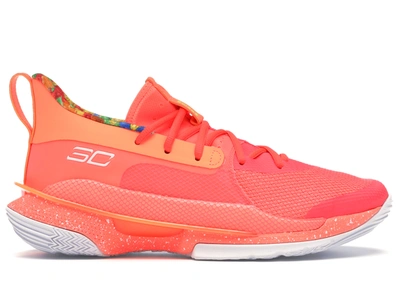 Pre-owned Under Armour  Curry 7 Sour Patch Kids Peach In Peach/white