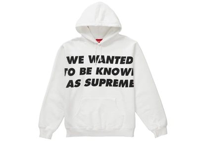 Pre-owned Supreme  Known As Hooded Sweatshirt White