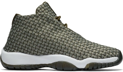 Pre-owned Jordan Future Olive Canvas (gs) In Olive Canvas/olive Canvas-white