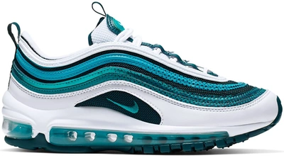 Pre-owned Nike Air Max 97 Spirit Teal (gs) In White/spirit Teal-nightshade-blue Fury