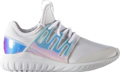 Pre-owned Adidas Originals Adidas Tubular Radial Iridescent (youth) In Silver Metallic/footwear White