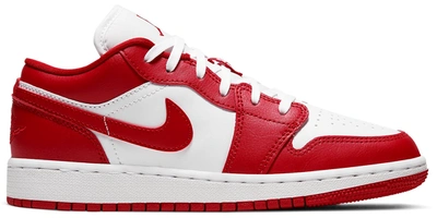Pre-owned Jordan 1 Low Gym Red White (gs) In Gym Red/gym Red-white