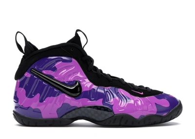 Pre-owned Nike Air Little Posite Pro Purple Camo (gs) In Black/court Purple-hyper Violet