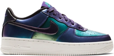 Pre-owned Nike Air Force 1 Low Court Purple Neptune Green (gs) In Court Purple/neptune Green-black-rush Pink