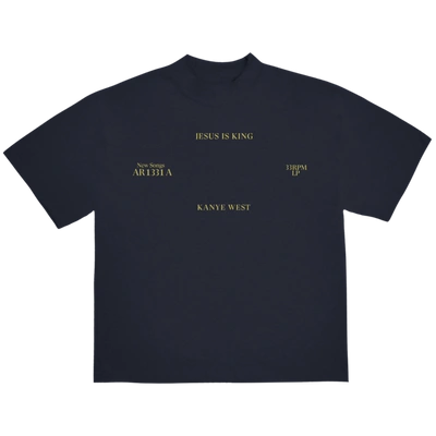 Pre-owned Kanye West  Jesus Is King Vinyl Ii T-shirt Navy