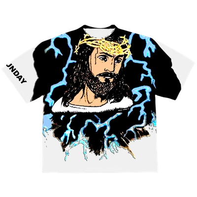 Pre-owned Kanye West  Awge For Jik Lightning T-shirt Multi