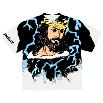 【KANYE WEST】AWGE FOR JIK T-SHIRT Kanye West AWGE for JIK Lightning T-Shirt Multi Men's - FW19