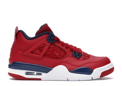 Pre-owned Jordan 4 Retro Fiba (2019) (gs) In Gym Red/obsidian-white-metallic Gold